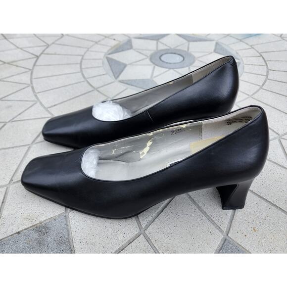 Caressa Classic Leather Comfort Pumps Heels 8.5W - Picture 12 of 13